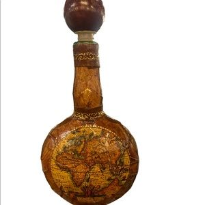 Vintage map decanter